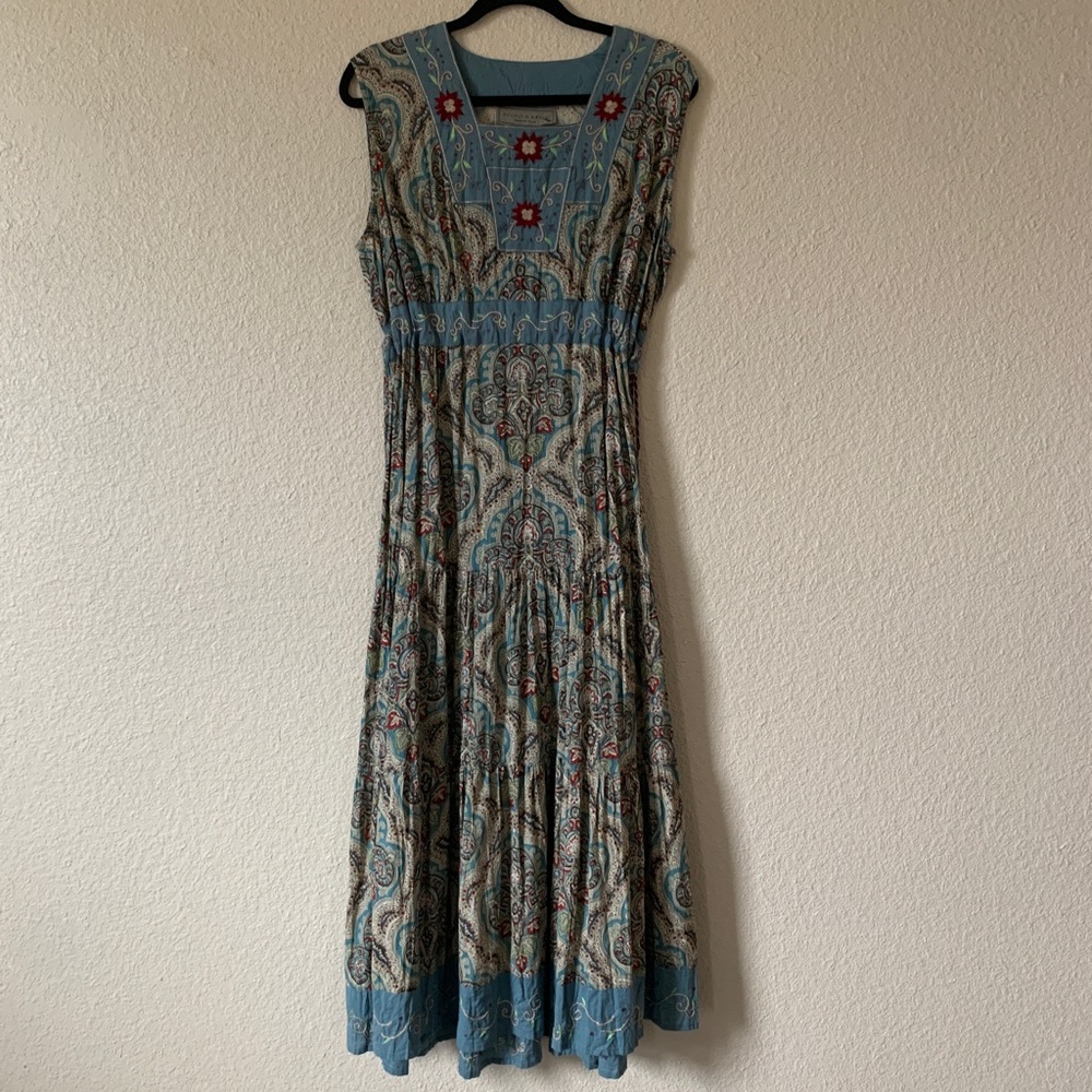 NWT Double D Ranch Handkerchief tiered dress, large, Cynched Waist